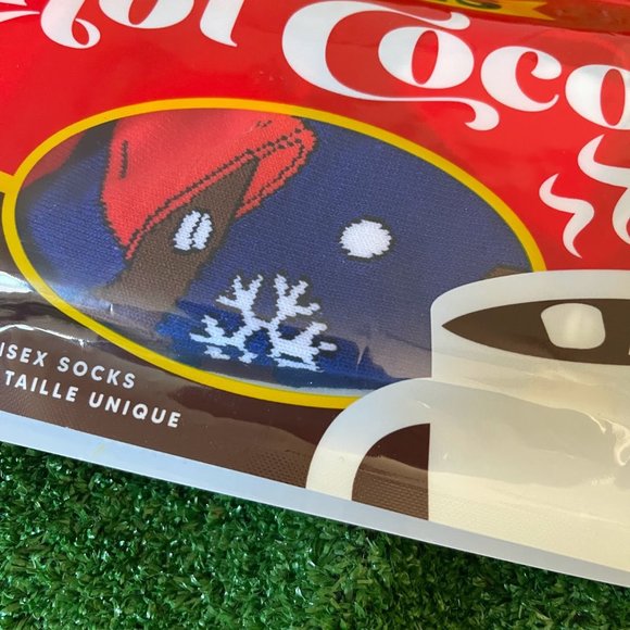 Main and Local Smooth and Creamy Hot Cocoa Blue Casual Crew Socks Size OS NEW - Picture 9 of 11